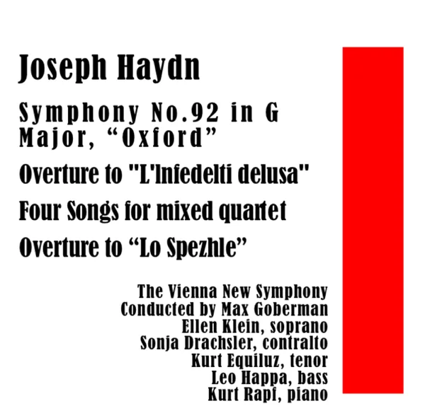 Overture to “Lo Speziale” Hob. 28/3 — The Vienna New Symphony, Max Goberman, Ellen Klein, Kurt Equiluz, Leo Happa & Kurt Rapf